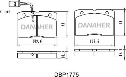 Danaher DBP1775 - Гальмівні колодки, дискові гальма avtolavka.club