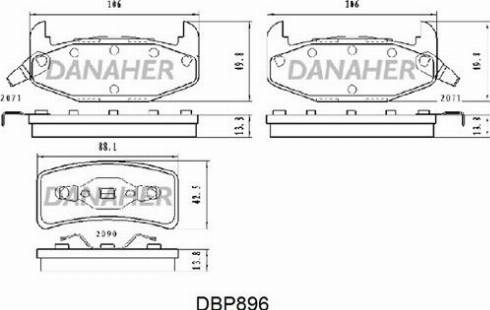 Danaher DBP896 - Гальмівні колодки, дискові гальма avtolavka.club