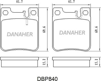 Danaher DBP841 - Гальмівні колодки, дискові гальма avtolavka.club
