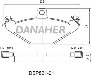 Danaher DBP821-01 - Гальмівні колодки, дискові гальма avtolavka.club