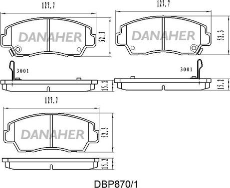 Danaher DBP870/1 - Гальмівні колодки, дискові гальма avtolavka.club