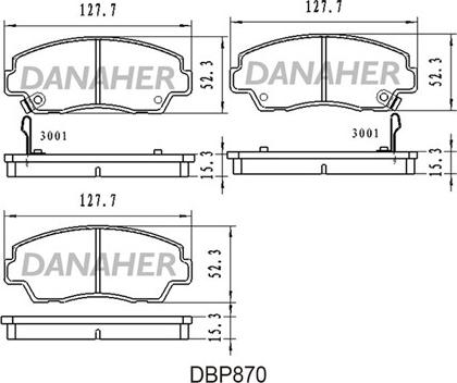 Danaher DBP870 - Гальмівні колодки, дискові гальма avtolavka.club