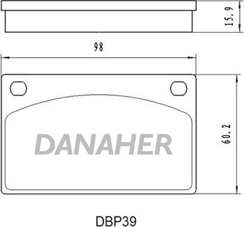 Danaher DBP39 - Гальмівні колодки, дискові гальма avtolavka.club
