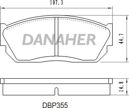 Danaher DBP355 - Гальмівні колодки, дискові гальма avtolavka.club