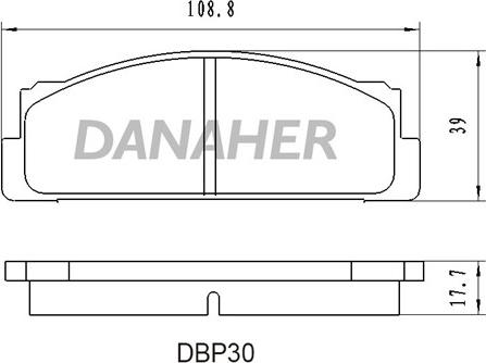 Danaher DBP30 - Гальмівні колодки, дискові гальма avtolavka.club