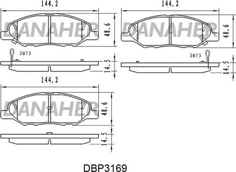 Danaher DBP3169 - Гальмівні колодки, дискові гальма avtolavka.club