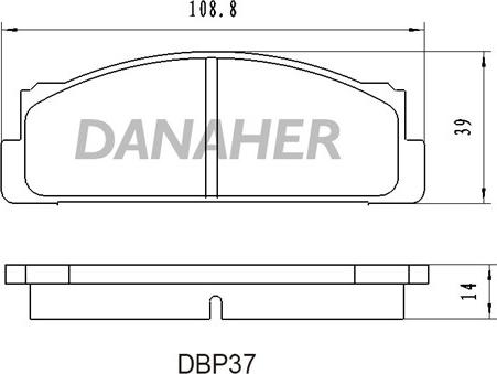 Danaher DBP37 - Гальмівні колодки, дискові гальма avtolavka.club