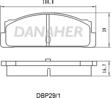 Danaher DBP29/1 - Гальмівні колодки, дискові гальма avtolavka.club