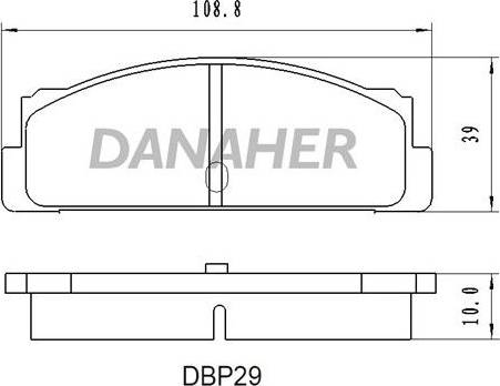 Danaher DBP29 - Гальмівні колодки, дискові гальма avtolavka.club