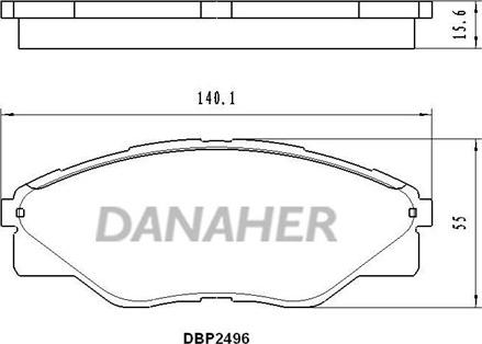 Danaher DBP2496 - Гальмівні колодки, дискові гальма avtolavka.club