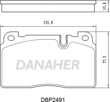 Danaher DBP2491 - Гальмівні колодки, дискові гальма avtolavka.club