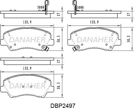 Danaher DBP2497 - Гальмівні колодки, дискові гальма avtolavka.club