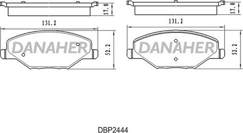 Danaher DBP2444 - Гальмівні колодки, дискові гальма avtolavka.club