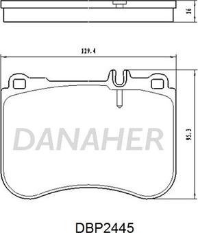 Danaher DBP2445 - Гальмівні колодки, дискові гальма avtolavka.club