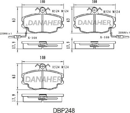 Danaher DBP248 - Гальмівні колодки, дискові гальма avtolavka.club