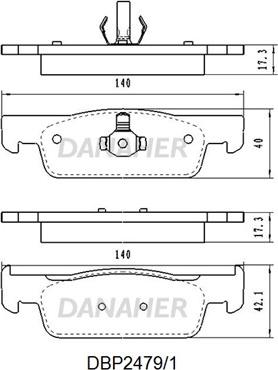 Danaher DBP2479/1 - Гальмівні колодки, дискові гальма avtolavka.club