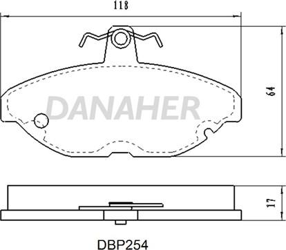 Danaher DBP254 - Гальмівні колодки, дискові гальма avtolavka.club