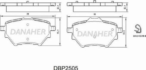 Danaher DBP2505 - Гальмівні колодки, дискові гальма avtolavka.club