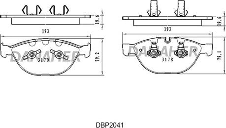 Danaher DBP2041 - Гальмівні колодки, дискові гальма avtolavka.club