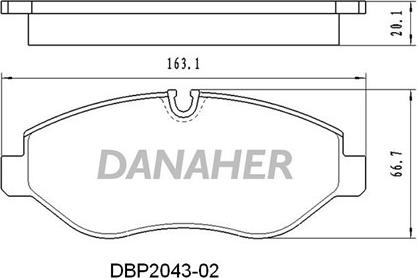 Danaher DBP2043-02 - Гальмівні колодки, дискові гальма avtolavka.club