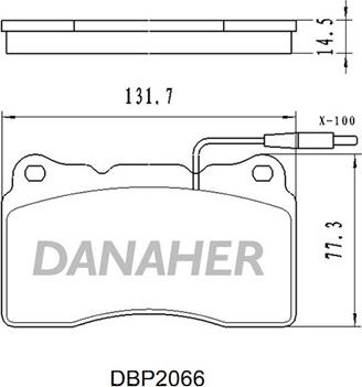 Danaher DBP2066 - Гальмівні колодки, дискові гальма avtolavka.club