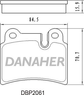 Danaher DBP2061 - Гальмівні колодки, дискові гальма avtolavka.club