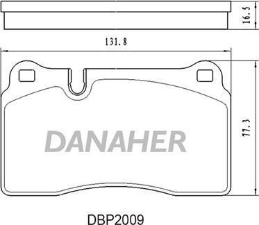 Danaher DBP2009 - Гальмівні колодки, дискові гальма avtolavka.club