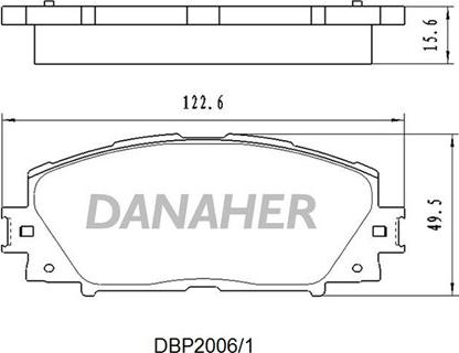 Danaher DBP2006/1 - Гальмівні колодки, дискові гальма avtolavka.club