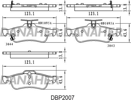 Danaher DBP2007 - Гальмівні колодки, дискові гальма avtolavka.club