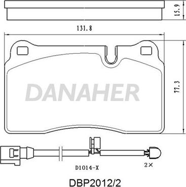 Danaher DBP2012/2 - Гальмівні колодки, дискові гальма avtolavka.club