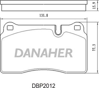 Danaher DBP2012 - Гальмівні колодки, дискові гальма avtolavka.club