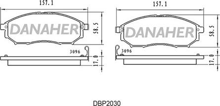 Danaher DBP2030 - Гальмівні колодки, дискові гальма avtolavka.club