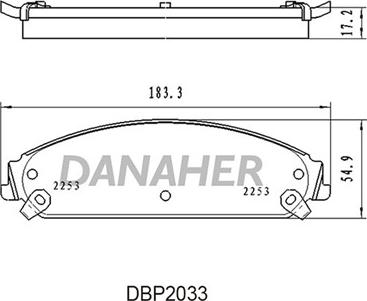 Danaher DBP2033 - Гальмівні колодки, дискові гальма avtolavka.club