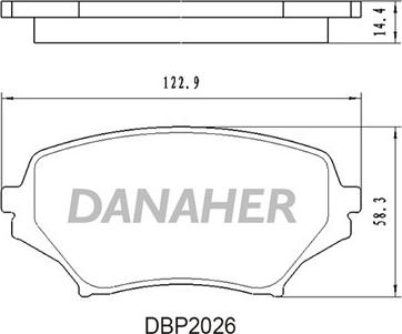 Danaher DBP2026 - Гальмівні колодки, дискові гальма avtolavka.club