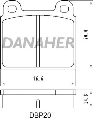 Danaher DBP20 - Гальмівні колодки, дискові гальма avtolavka.club