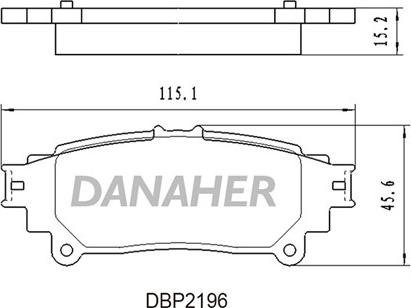 Danaher DBP2196 - Гальмівні колодки, дискові гальма avtolavka.club