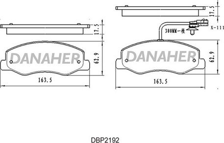 Danaher DBP2192 - Гальмівні колодки, дискові гальма avtolavka.club