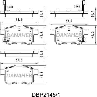 Danaher DBP2145/1 - Гальмівні колодки, дискові гальма avtolavka.club