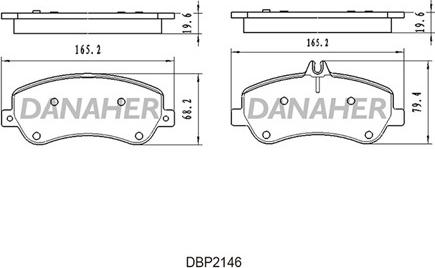 Danaher DBP2146 - Гальмівні колодки, дискові гальма avtolavka.club