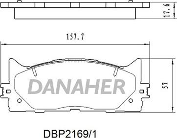 Danaher DBP2169/1 - Гальмівні колодки, дискові гальма avtolavka.club