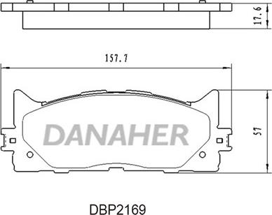 Danaher DBP2169 - Гальмівні колодки, дискові гальма avtolavka.club