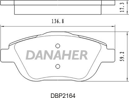 Danaher DBP2164 - Гальмівні колодки, дискові гальма avtolavka.club