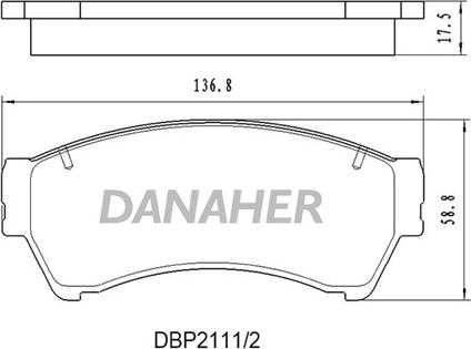 Danaher DBP2111/2 - Гальмівні колодки, дискові гальма avtolavka.club