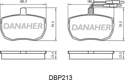 Danaher DBP213 - Гальмівні колодки, дискові гальма avtolavka.club