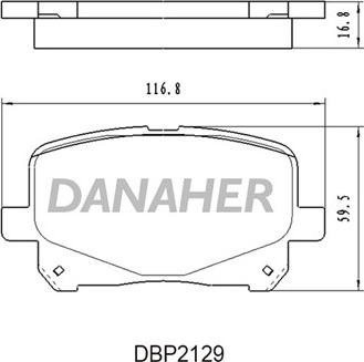 Danaher DBP2129 - Гальмівні колодки, дискові гальма avtolavka.club