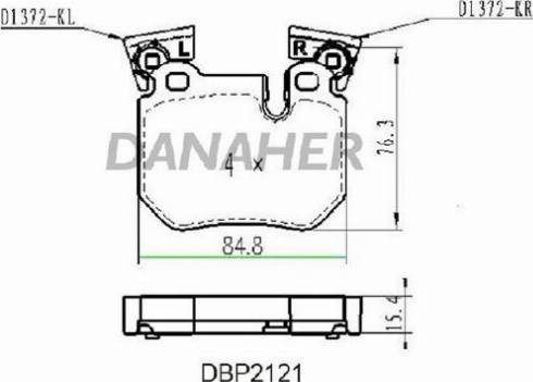 Danaher DBP2121 - Гальмівні колодки, дискові гальма avtolavka.club