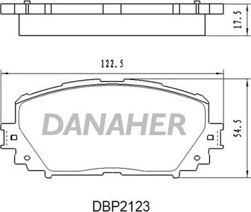 Danaher DBP2123 - Гальмівні колодки, дискові гальма avtolavka.club