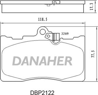 Danaher DBP2122 - Гальмівні колодки, дискові гальма avtolavka.club