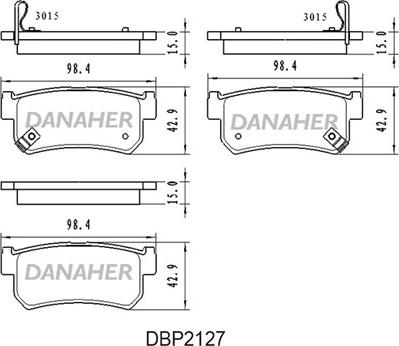 Danaher DBP2127 - Гальмівні колодки, дискові гальма avtolavka.club