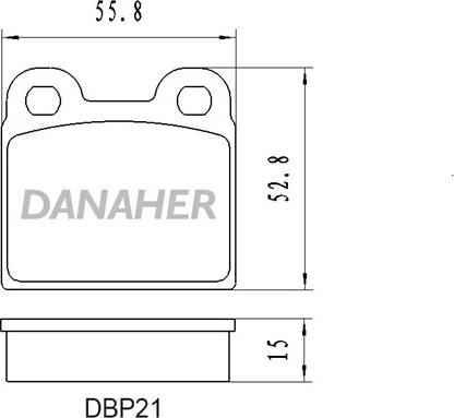 Danaher DBP21 - Гальмівні колодки, дискові гальма avtolavka.club